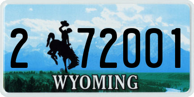 WY license plate 272001