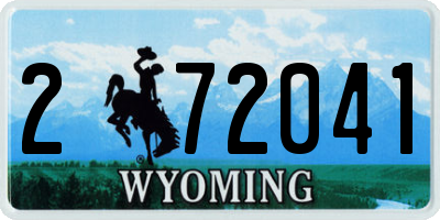 WY license plate 272041