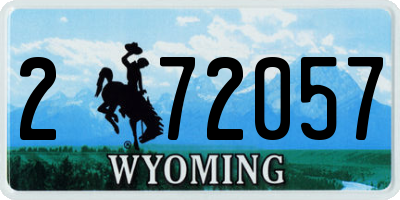 WY license plate 272057