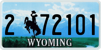 WY license plate 272101