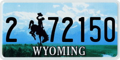 WY license plate 272150