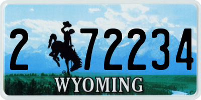 WY license plate 272234