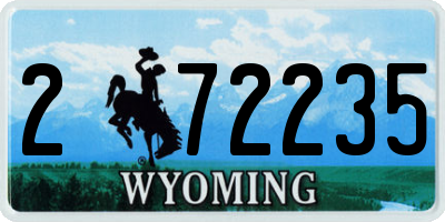 WY license plate 272235