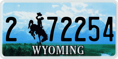WY license plate 272254