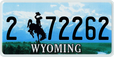 WY license plate 272262