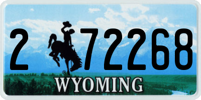WY license plate 272268