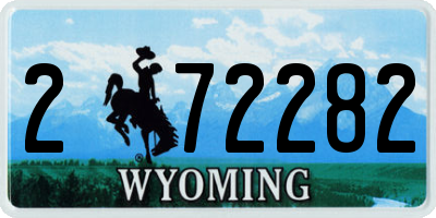 WY license plate 272282