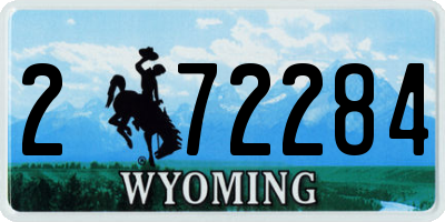 WY license plate 272284