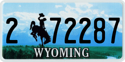 WY license plate 272287