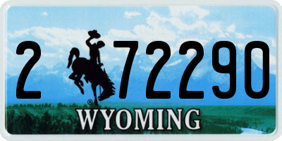 WY license plate 272290