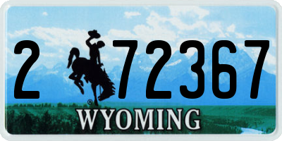WY license plate 272367