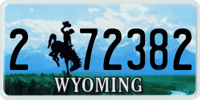WY license plate 272382