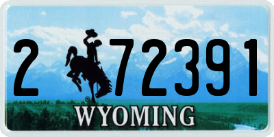 WY license plate 272391