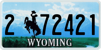 WY license plate 272421