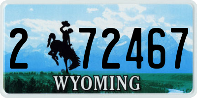 WY license plate 272467