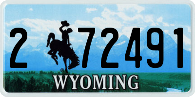 WY license plate 272491