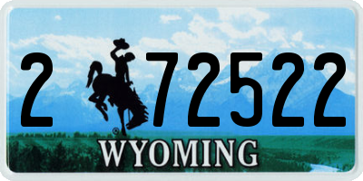 WY license plate 272522