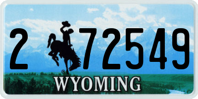 WY license plate 272549