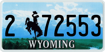 WY license plate 272553