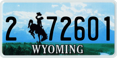 WY license plate 272601