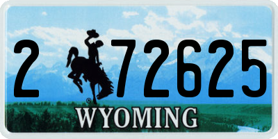 WY license plate 272625