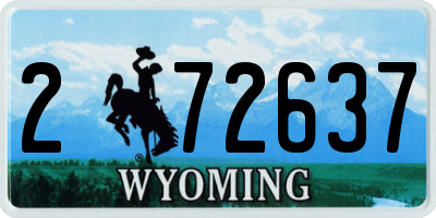 WY license plate 272637