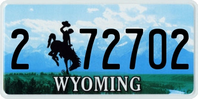 WY license plate 272702