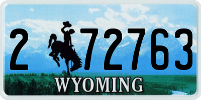 WY license plate 272763