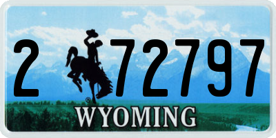 WY license plate 272797