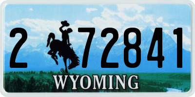 WY license plate 272841