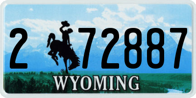 WY license plate 272887