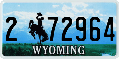 WY license plate 272964