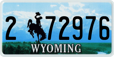 WY license plate 272976