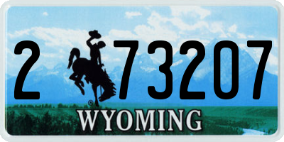WY license plate 273207