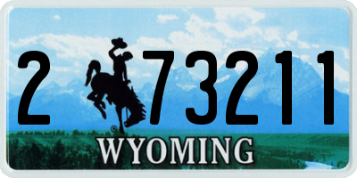 WY license plate 273211