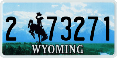WY license plate 273271
