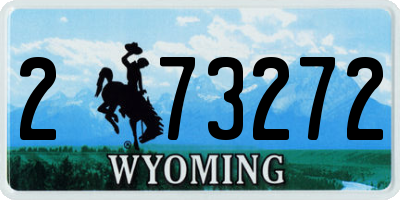 WY license plate 273272