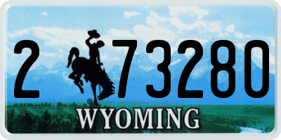 WY license plate 273280