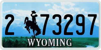 WY license plate 273297