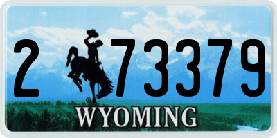 WY license plate 273379