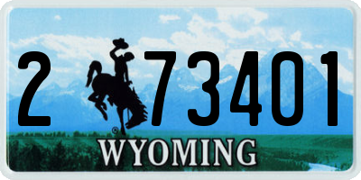 WY license plate 273401