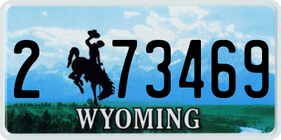 WY license plate 273469