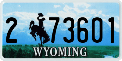 WY license plate 273601