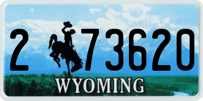 WY license plate 273620