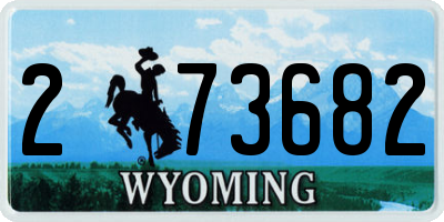 WY license plate 273682