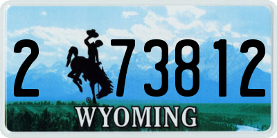 WY license plate 273812