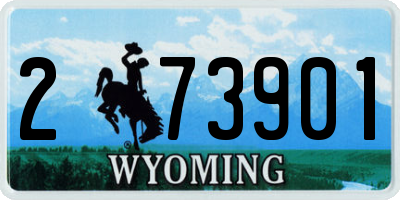 WY license plate 273901