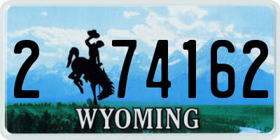 WY license plate 274162