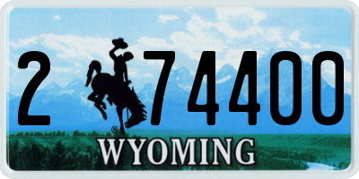 WY license plate 274400