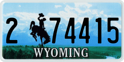 WY license plate 274415